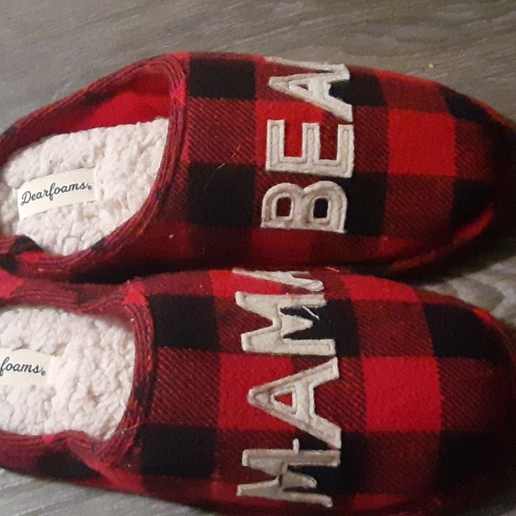 Mama bear slippers size medium 7/8 dearfoams - Picture 1 of 4